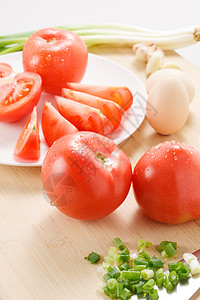 有机食品炒西红柿鸡蛋的食材图片