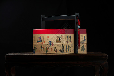 古典式的礼品盒背景图片