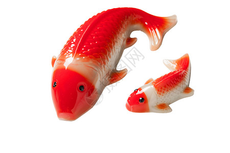 传统庆典红色鱼形年糕背景图片