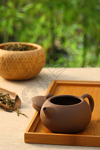 陶瓷制茶具背景图片