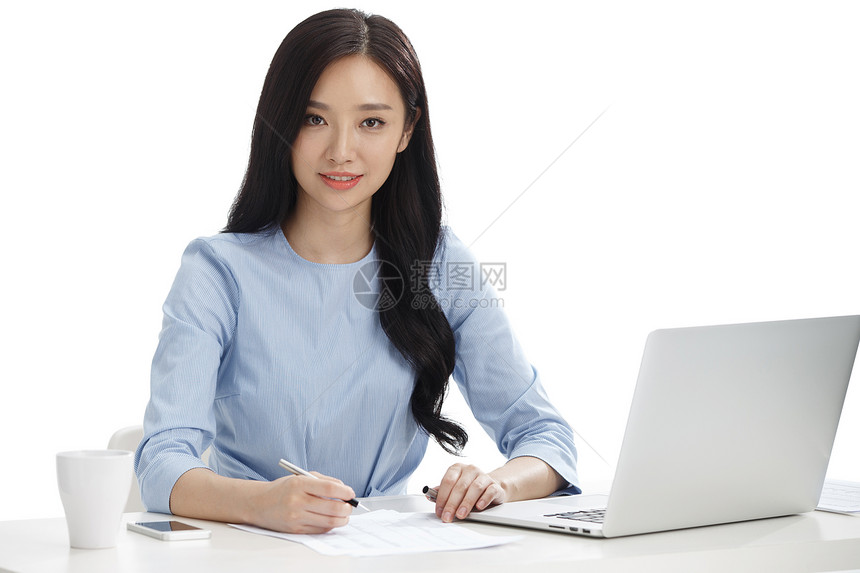 幸福电子商务亚洲人年轻商务女图片