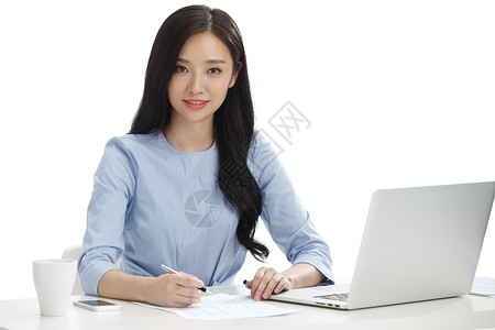 幸福电子商务亚洲人年轻商务女图片