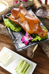 柴火鱼垂直构图传统清新北京烤鸭背景