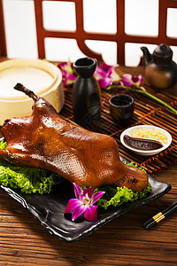 食品肉户内北京烤鸭背景图片