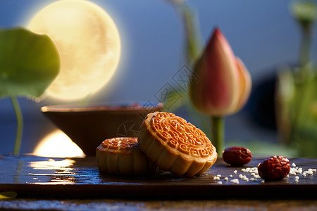 传统文化饮食月饼图片