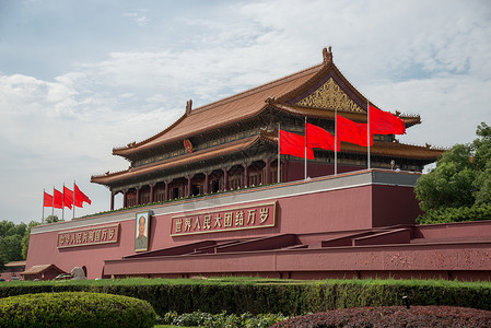 北京红旗元素文化户外北京背景