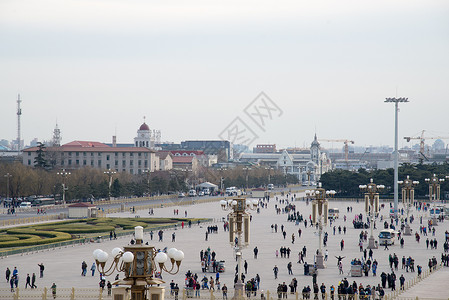 水平构图高视角传统文化北京广场图片