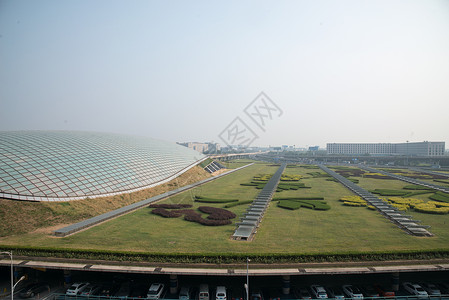 旅游胜地首都建筑北京机场T3航站楼背景图片