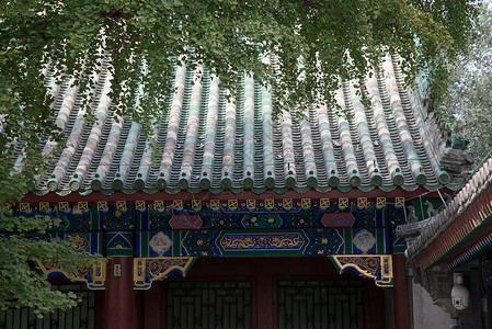 屋檐元素国内著名景点北京恭王府背景