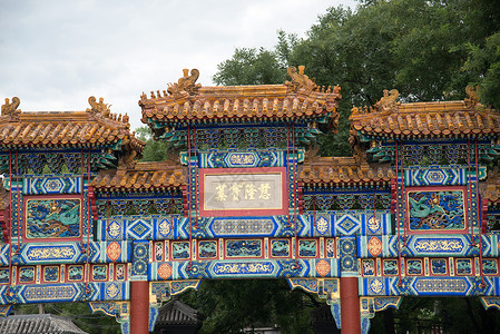 北京雍和宫古典式高清图片素材