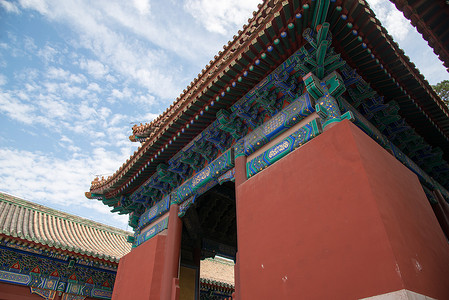 古老的北京雍和宫名胜古迹高清图片素材