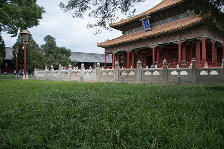 地标建筑旅行古老的北京雍和宫户外高清图片素材