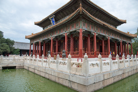 传统文化旅游胜地亭台楼阁北京雍和宫地标建筑高清图片素材