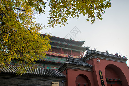 传统文化彩色图片旅行北京钟鼓楼城楼都市风景高清图片素材