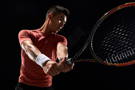 竞争运动员打网球高清图片