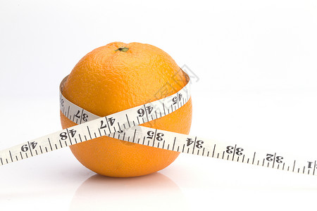 刻度尺和橙子图片