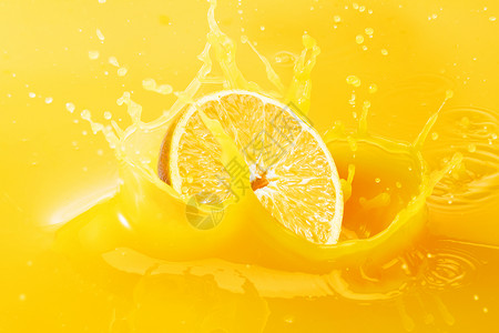 新鲜橙子果汁图片