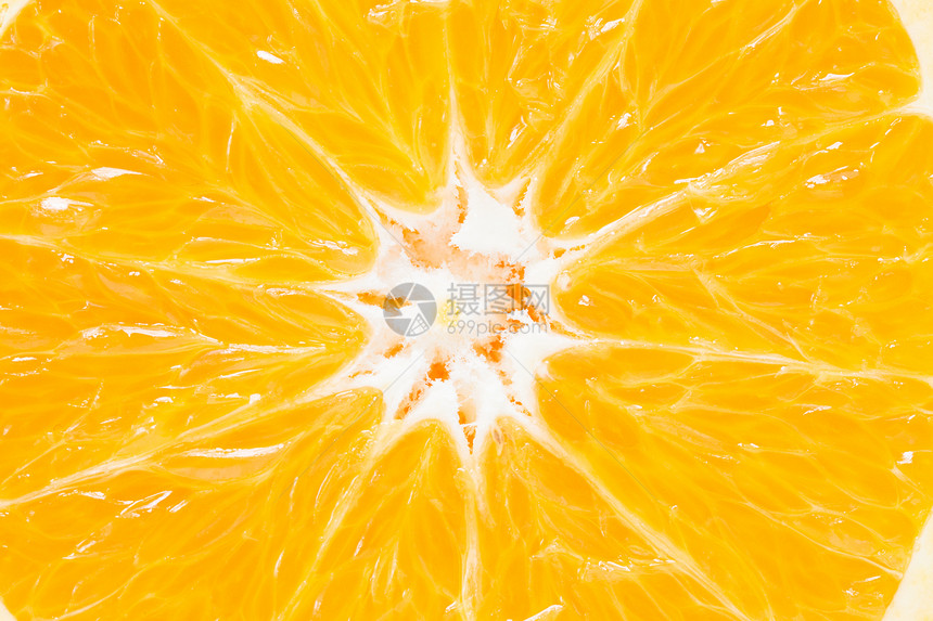 横截面甜的健康的橙子图片