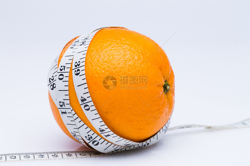 食物状态静物尺子橙子图片