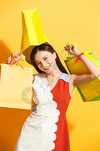 20到24岁购物袋仅成年人青年女人购物图片