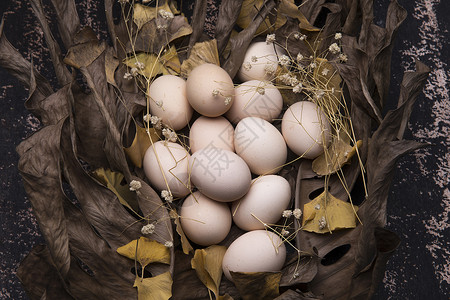 堆叠亚洲有机食品土鸡蛋图片