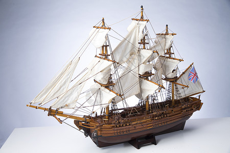 轮船玩具轮船帆船模型背景