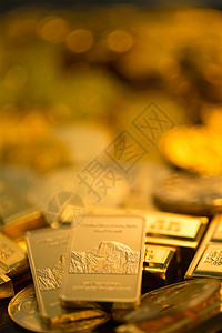 金币和金条背景图片