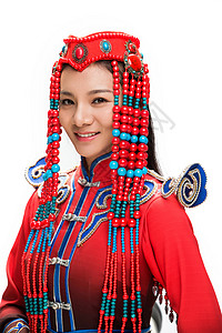蒙古人东方人亚洲穿着蒙古族服饰的女人图片