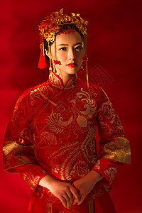 东方传统文化古装新娘图片