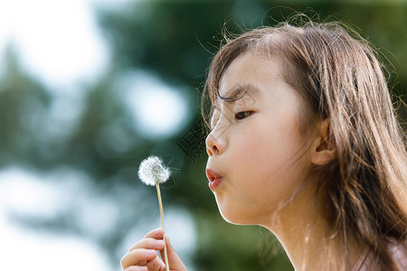 人季节休闲活动可爱的女孩在户外高清图片