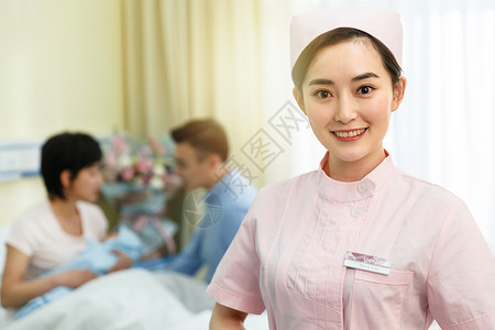 接生员医院人护士和新生儿的父母图片
