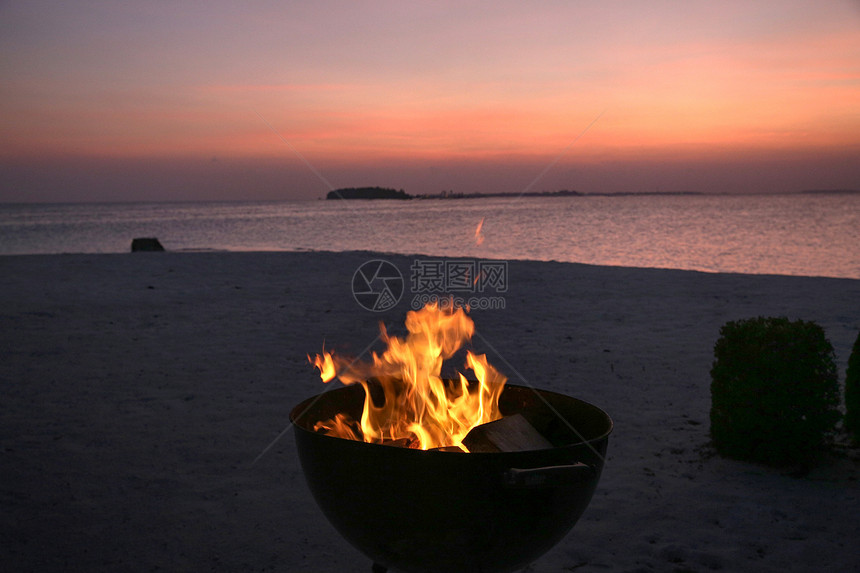 度假浪漫海岸线马尔代夫海景图片
