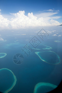 自然景观自然美自然地理从飞机上俯瞰马尔代夫风光图片