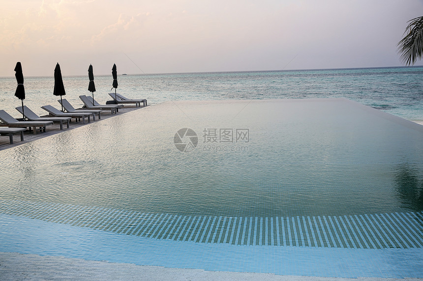 太阳伞美景自然保护区马尔代夫海景风光图片