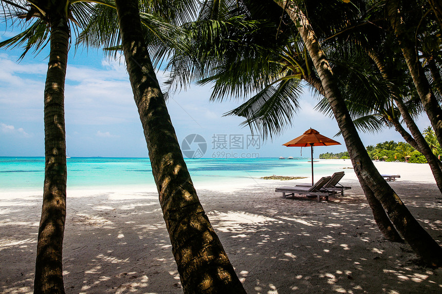 度假摄影遮阳伞马尔代夫海景风光图片