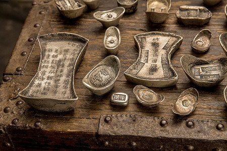 箱子文化古代银元宝高清图片