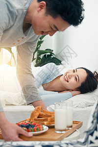 做我女朋友吧男朋友给女朋友做早餐背景