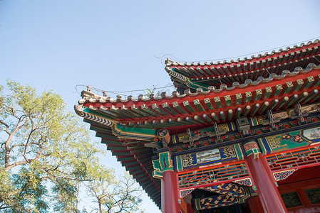 古典风格户外水平构图北京圆明园公园文化遗产高清图片素材