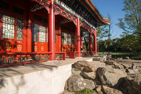 传统文化建筑北京圆明园公园都市风光高清图片素材