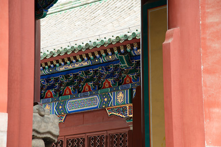 古典风格亭台楼阁东亚北京雍和宫图片
