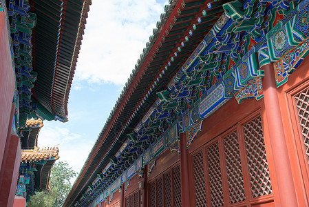 建筑结构寺院都市风景北京雍和宫图片