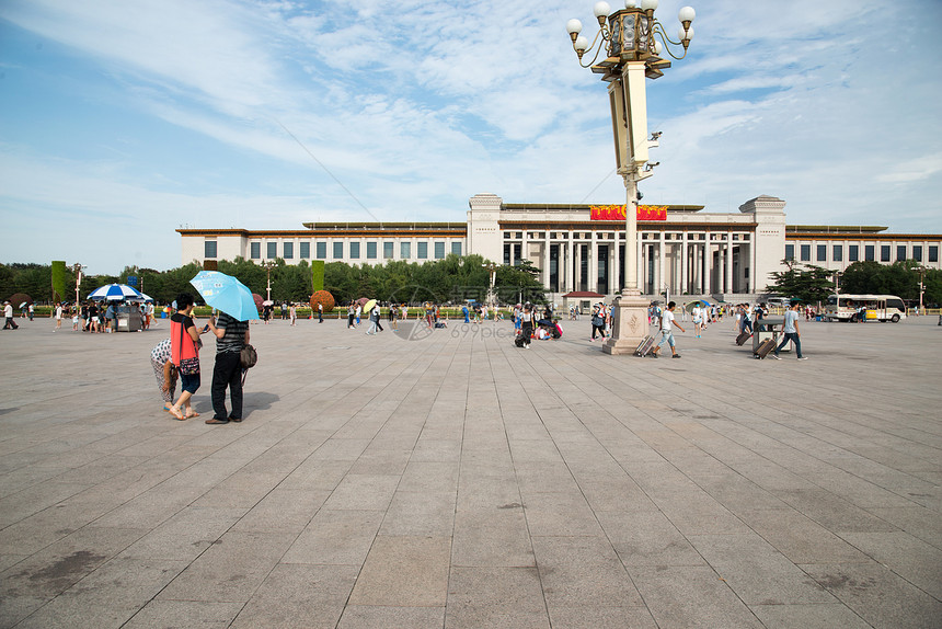 国内著名景点无法辨认的人东亚北京广场图片
