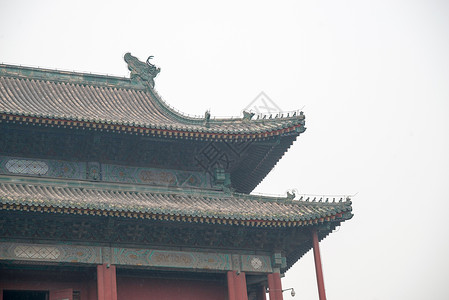 水平构图墙壁东亚北京钟鼓楼背景图片