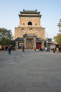 都市风光旅游胜地传统文化北京钟鼓楼背景图片
