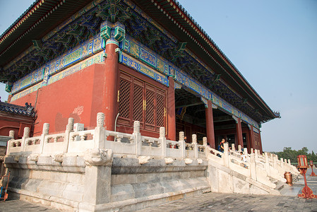 古老的水平构图建筑北京天坛图片