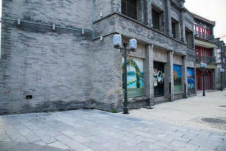 古典风格名胜古迹无人北京前门大街旅游胜地高清图片素材