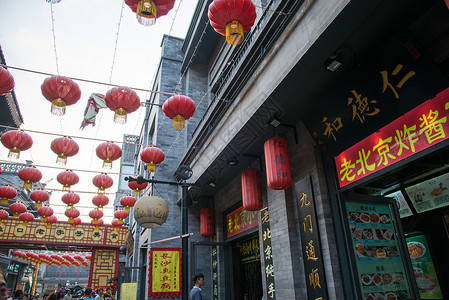 古老的名胜古迹旅游目的地北京前门大街城市高清图片素材