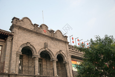 白昼古老的城市北京前门大街中国文化高清图片素材