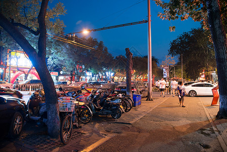 都市风景旅游购物北京街市夜景背景图片