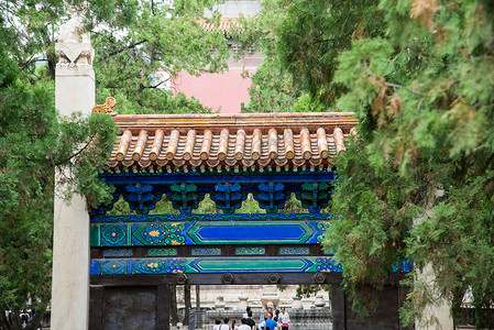 陵墓彩色图片建筑外部北京十三陵背景图片